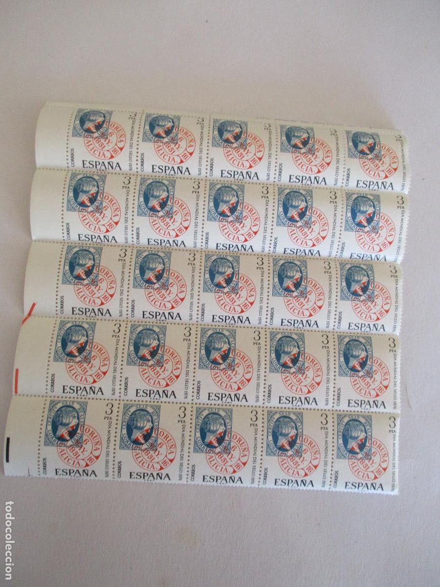 Sellos: 25 SELLOS NUEVOS DE 3 - D&Iacute;A MUNDIAL DEL SELLO- 1976