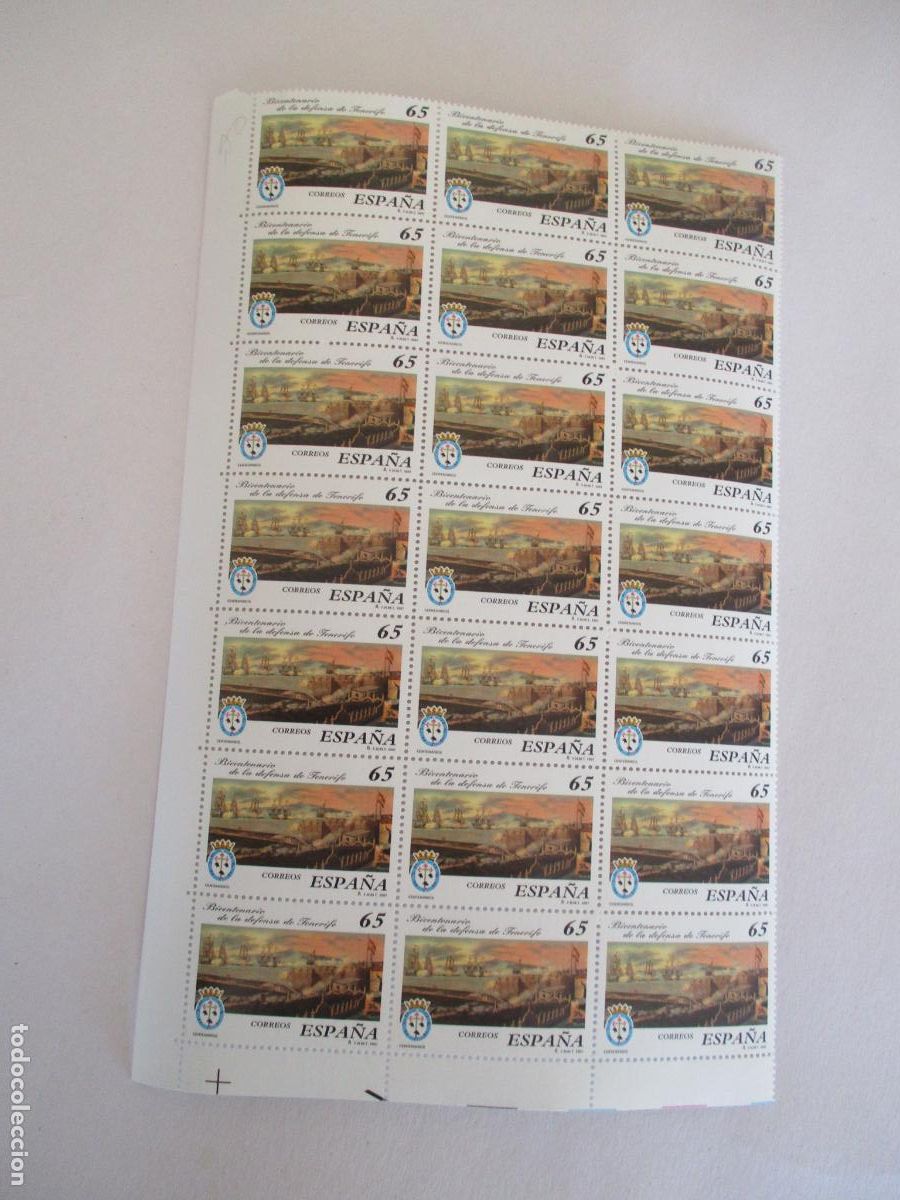 Sellos: 21 SELLOS NUEVOS DE 65 - BICENTENARIO DE LA DEFENSA DE TENERIFE-1997
