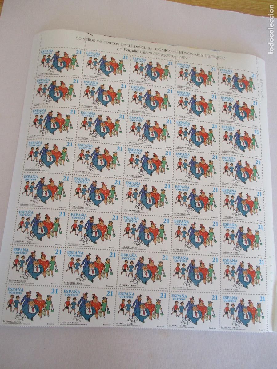 Sellos: 40 SELLOS NUEVOS DE 21 - LA FAMILIA ULISES-1997 COMICS