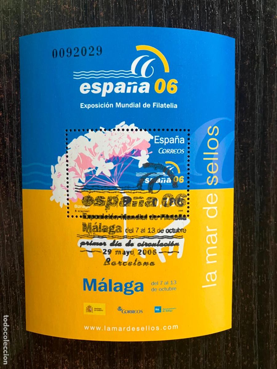 Sellos: Espa&ntilde;a 06 Exposici&oacute;n Mundial - HB Hojita bloque 2006 - Usada matasellos primer d&iacute;a - Edifil 4241