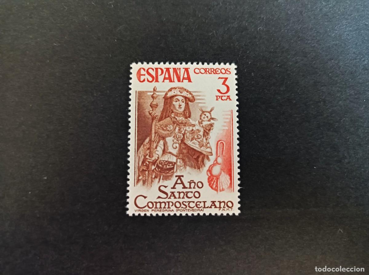Selos: Sello nuevo. A&ntilde;o Santo Compostelano. Virgen Peregrina (Pontevedra). 2 Enero 1975. Edifil 2306.