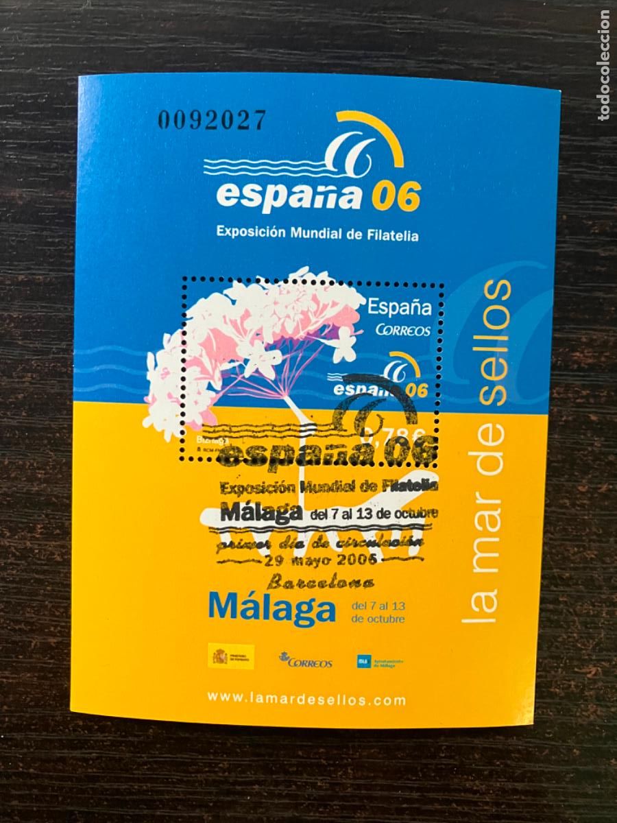 Sellos: Espa&ntilde;a 06 Exposici&oacute;n Mundial - HB Hojita bloque 2006 - Usada matasellos primer d&iacute;a - Edifil 4241