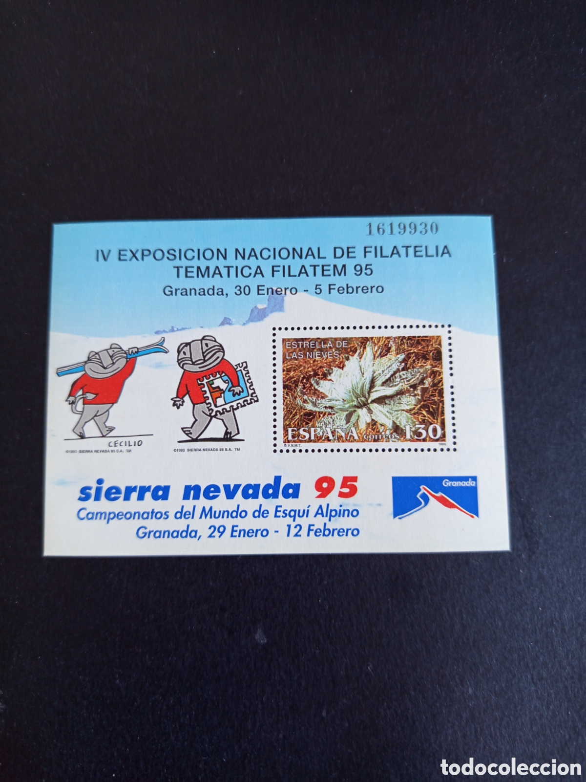Sellos: Espa&ntilde;a, 1995. Filatem'95, Granada . Flor. Estrella de las nieves. Edifil 3340. Pedido m&iacute;nimo 3 &euro;.