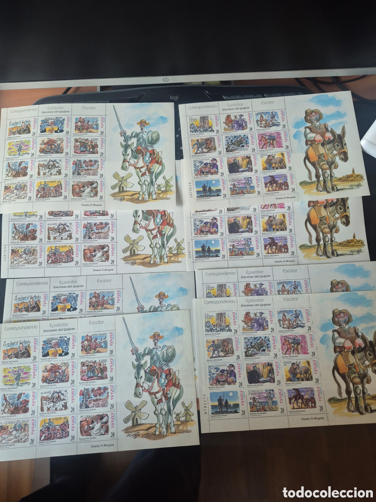 Sellos: 8 minipliegos correspondencia epistolar 1998