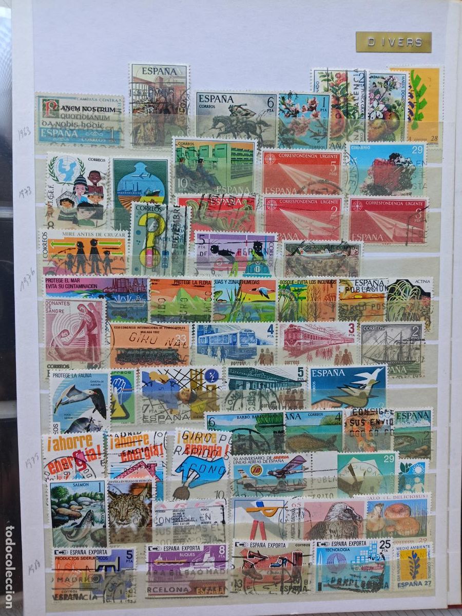 Sellos: 55 sellos usados. Espa&ntilde;a