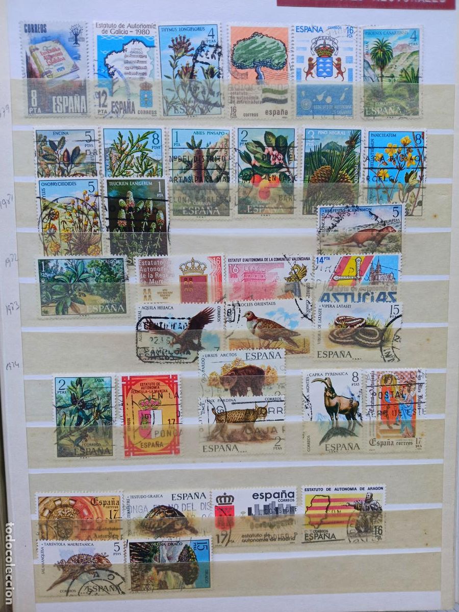 Sellos: 34 sellos usados. Espa&ntilde;a