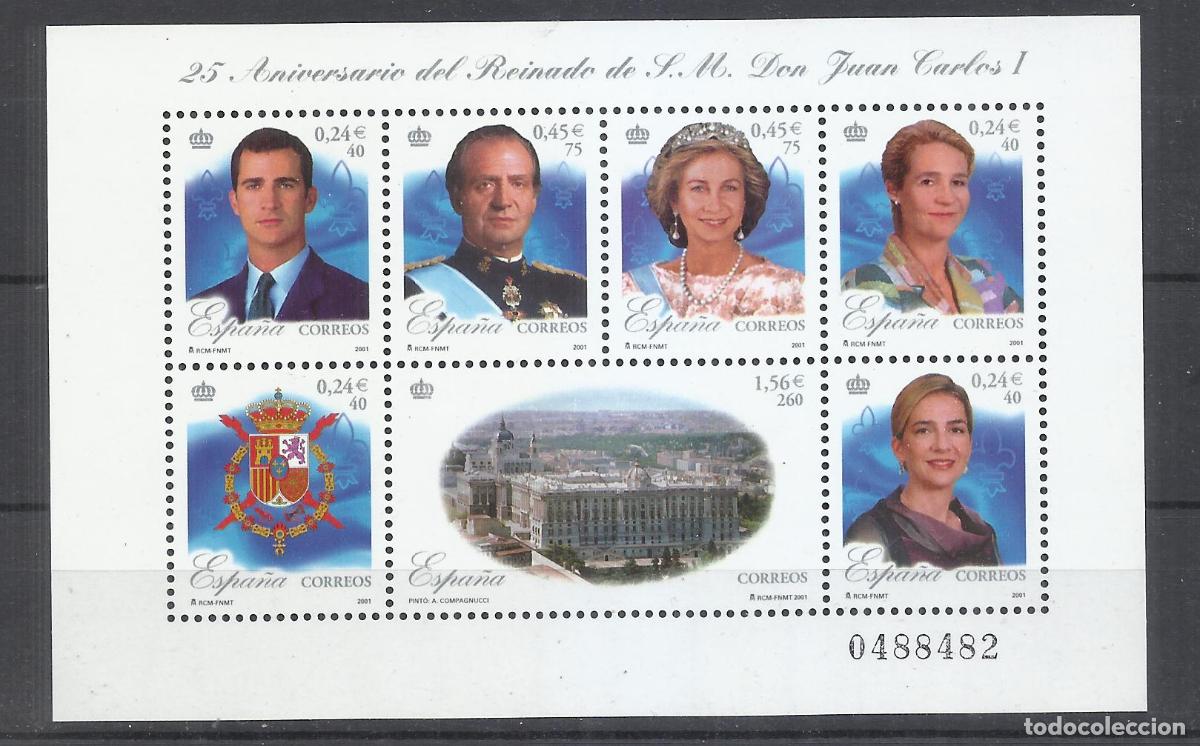 Sellos: FAMILIA REAL 2001 EDIFIL 3856 NUEVO** VALOR 2022 CATALOGO 8.25 EUROS