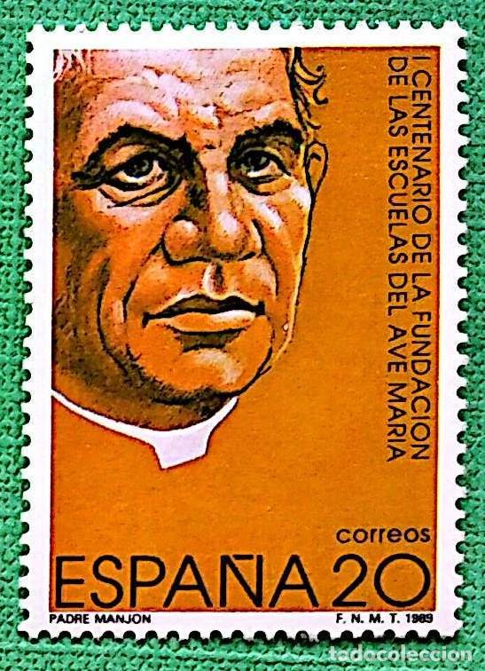 Sellos: Espa&ntilde;a. 3028 Escuelas del Ave Mar&iacute;a. 1989. Sellos nuevos y numeraci&oacute;n Edifil