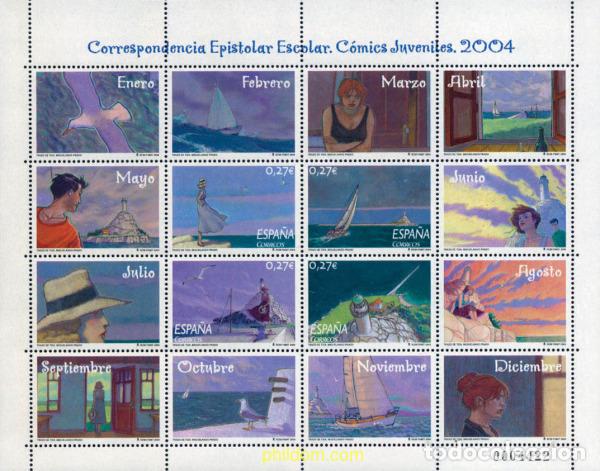 Sellos: 250411 MNH ESPA&Ntilde;A 2004 CORRESPONDENCIA EPISTOLAR ESCOLAR