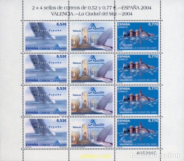 Sellos: 135654 MNH ESPA&Ntilde;A 2004 ESPA&Ntilde;A 2004. EXPOSICION FILATELICA INTERNACIONAL. LA CIUDAD DEL MAR