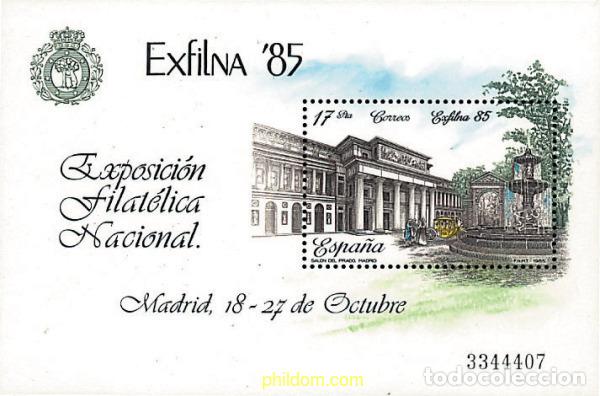 Sellos: 85749 MNH ESPA&Ntilde;A 1985 EXFILNA 85. EXPOSICION FILATELICA NACIONAL