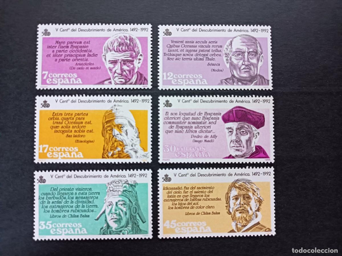 Sellos: Nuevos. V Aniversario Descubrimiento Am&eacute;rica. Serie completa.15 Octubre 1986. Edifil 2860/65.
