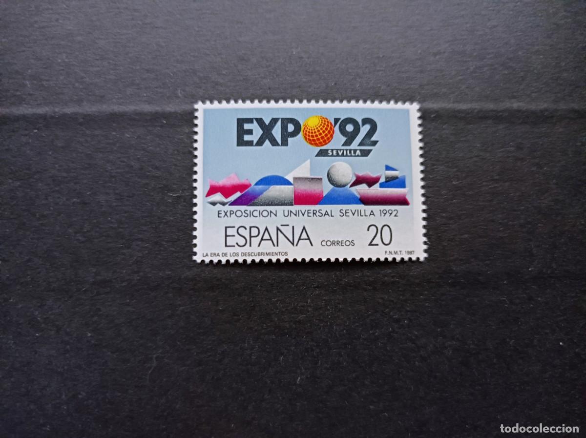 Sellos: Sello nuevo. Exposicion Universal Sevilla&acute;92. 20 Pesetas. 29 diciembre 1987. Edifil 2875 A