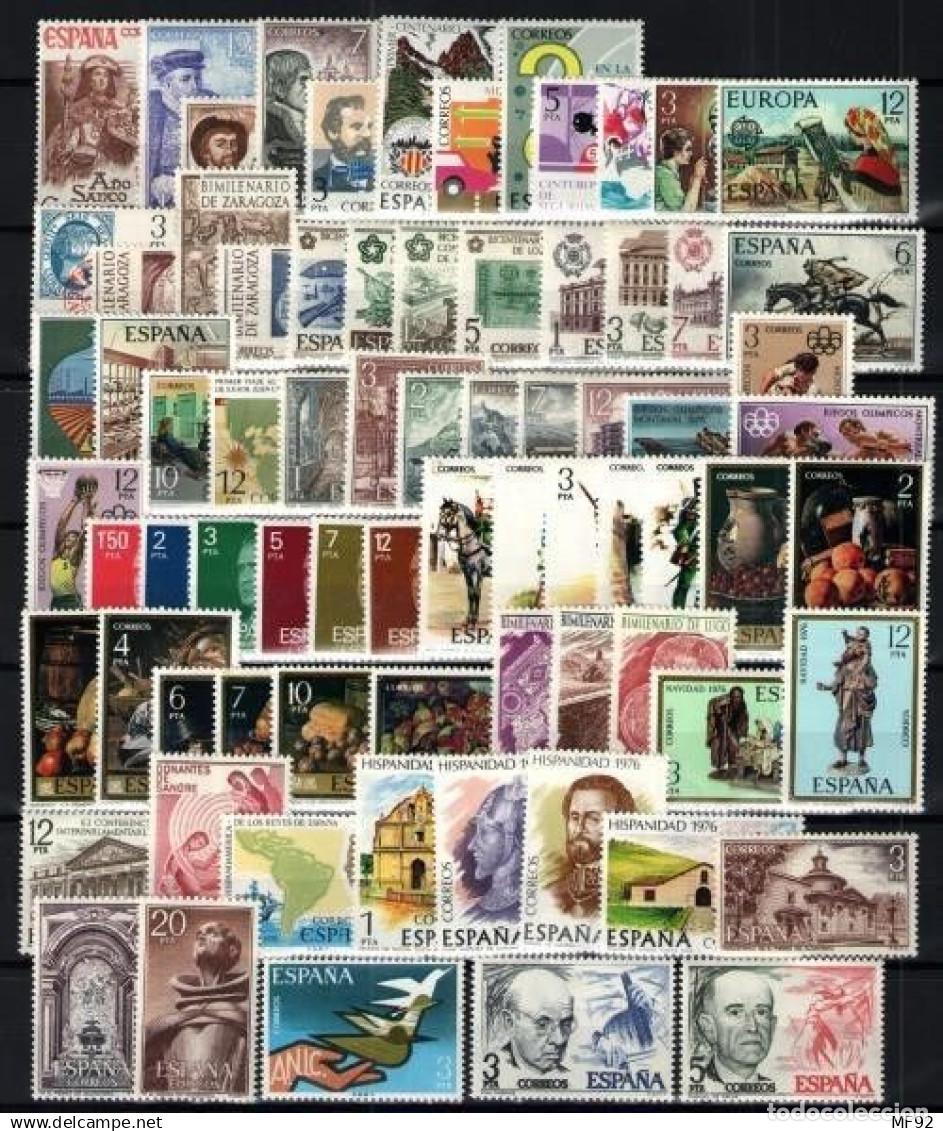 Sellos: Espa&ntilde;a. A&ntilde;o Completo 1976