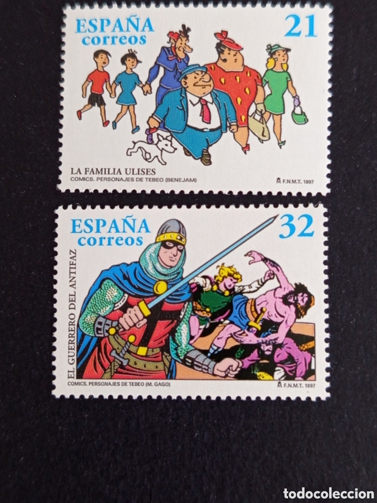 Sellos: Espa&ntilde;a, 1997. C&oacute;mics. Personajes del tebeo. Edifil 3486/7. Pedido m&iacute;nimo 3 &euro;. Ver fotos .