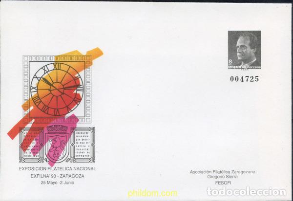 Sellos: 258135 MNH ESPA&Ntilde;A 1990 EXPOSICION FILATELICA NACIONAL - EXFILNA 90. ZARAGOZA