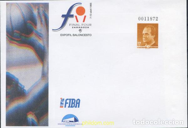 Sellos: 258152 MNH ESPA&Ntilde;A 1995 EXPOFIL BALONCESTO. FINAL FOUR - ZARAGOZA