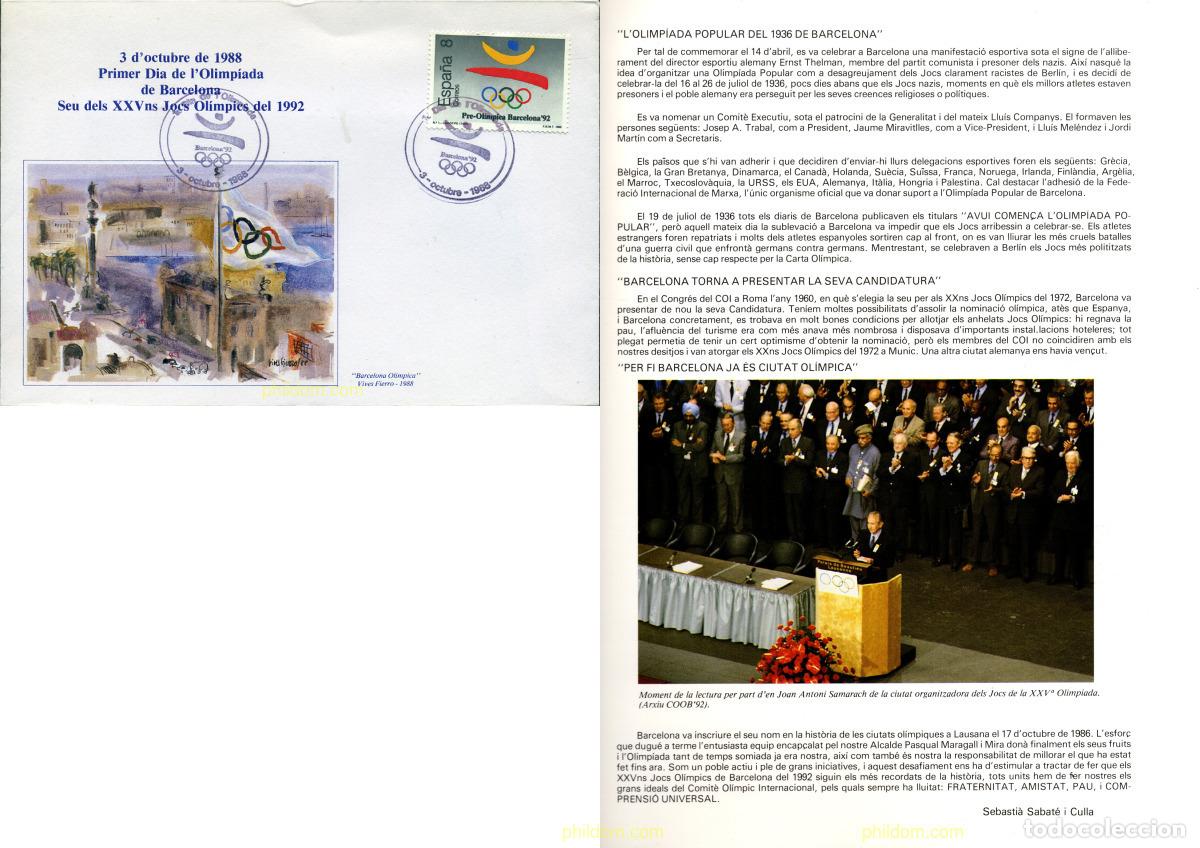 Sellos: 244615 MNH ESPA&Ntilde;A 1988 25 JUEGOS OLIMPICOS VERANO BARCELONA 1992
