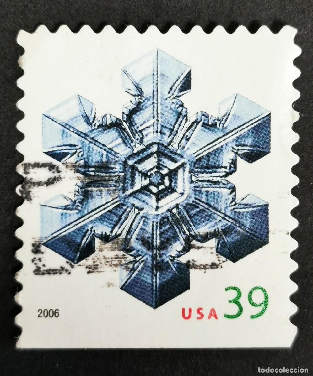 Sellos: Sello Estados Unidos U.S.A.2006, Copos de nieve grandes en el centro, 39 &cent; Michel US 4183BDu