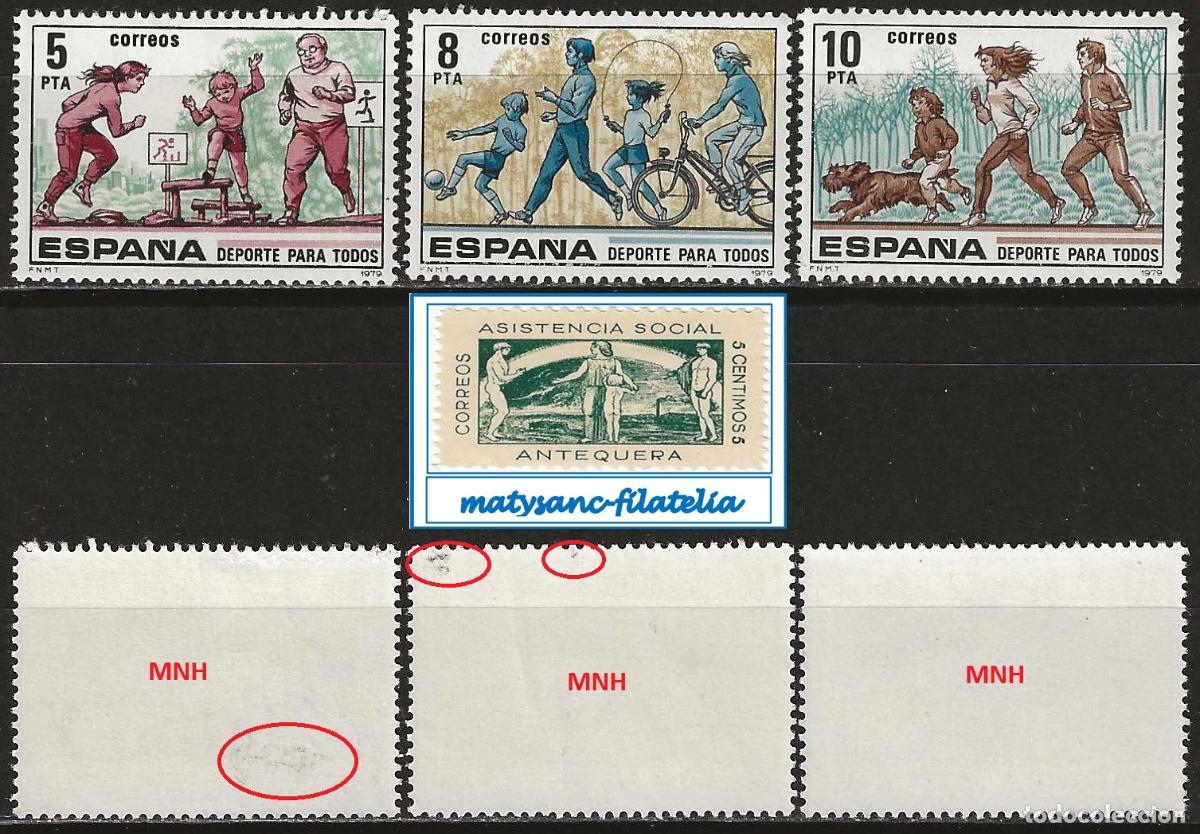 Sellos: ESPA&Ntilde;A 1979. EDIFIL 2516/1518. SERIE COMPLETA USADA &rdquo;DEPORTES PARA TODOS&rdquo;. VER DESCRIPCI&Oacute;N.