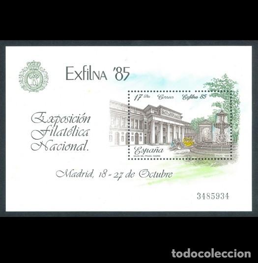 Sellos: Edifil 2814 HB Hojita Exfilna 85 Exposicion Fitatelica Nacional Espa&ntilde;a 1985