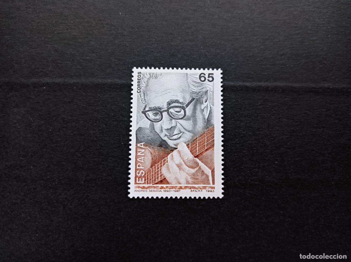 Sellos: Sello Nuevo. I Centenario Nacimiento Andr&eacute;s Segovia. 19 de Febrero 1993. Edifil 3242.