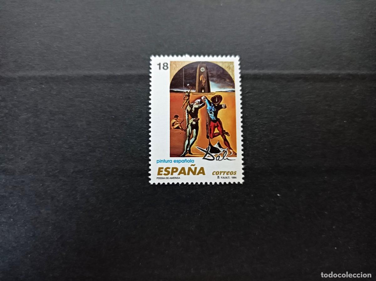 Sellos: Sello nuevo. Pintura Espa&ntilde;ola. Salvador Dali. Poes&iacute;a Atletas C&oacute;smicos. 9 Marzo. Edifil 3289.