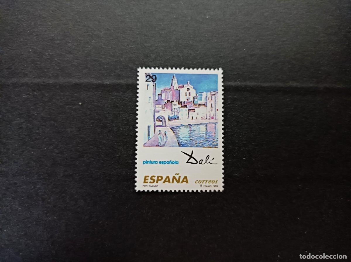 Sellos: Sello nuevo. Pintura Espa&ntilde;ola. Dali. Port Alguer. 9 Marzo 1994. Edifil 3291.
