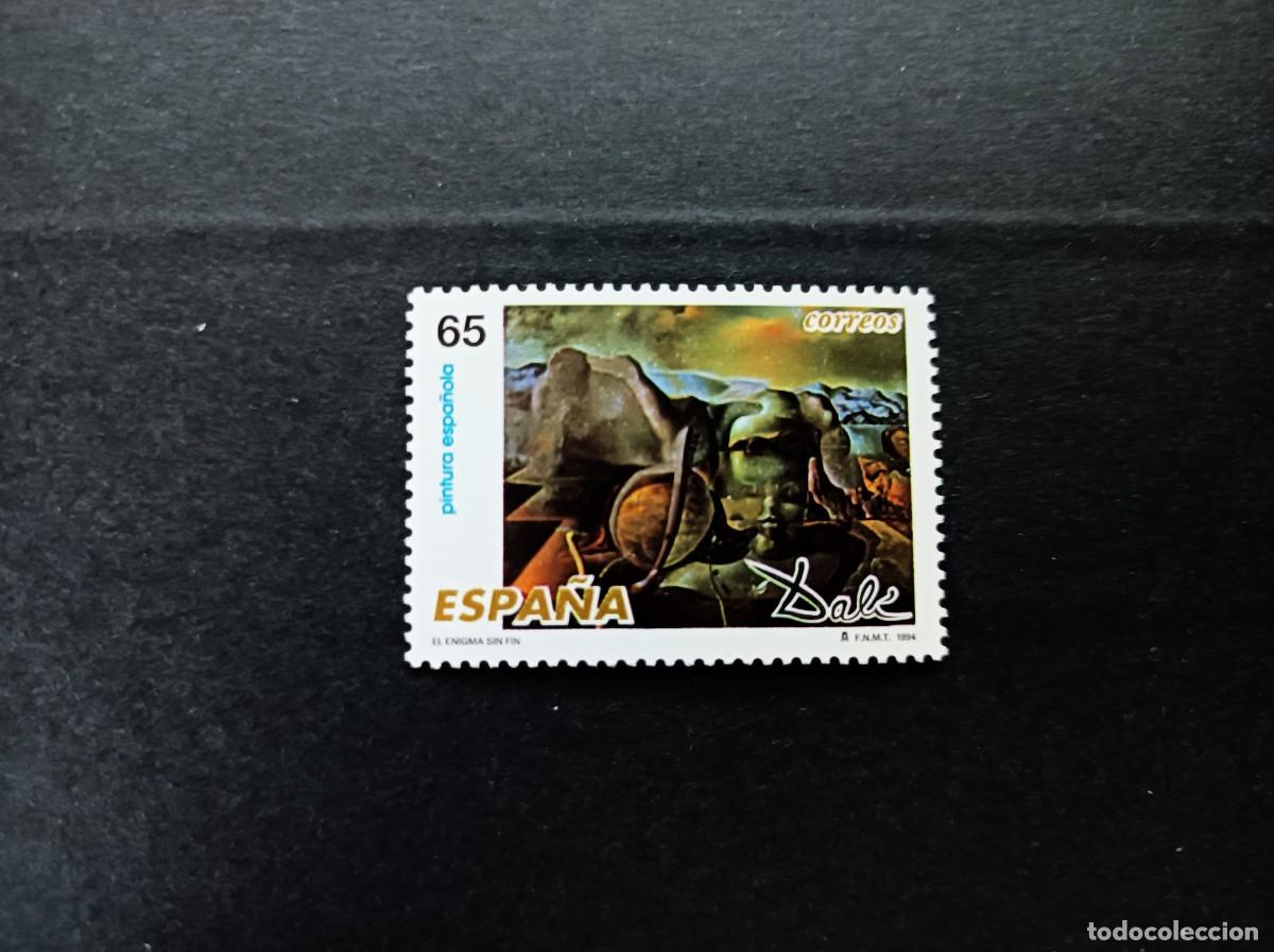 Sellos: Sello nuevo. Pintura Espa&ntilde;ola. Dal&iacute;. El Enigma Sin Fin. 9 Marzo 1994. Edifil 3296.