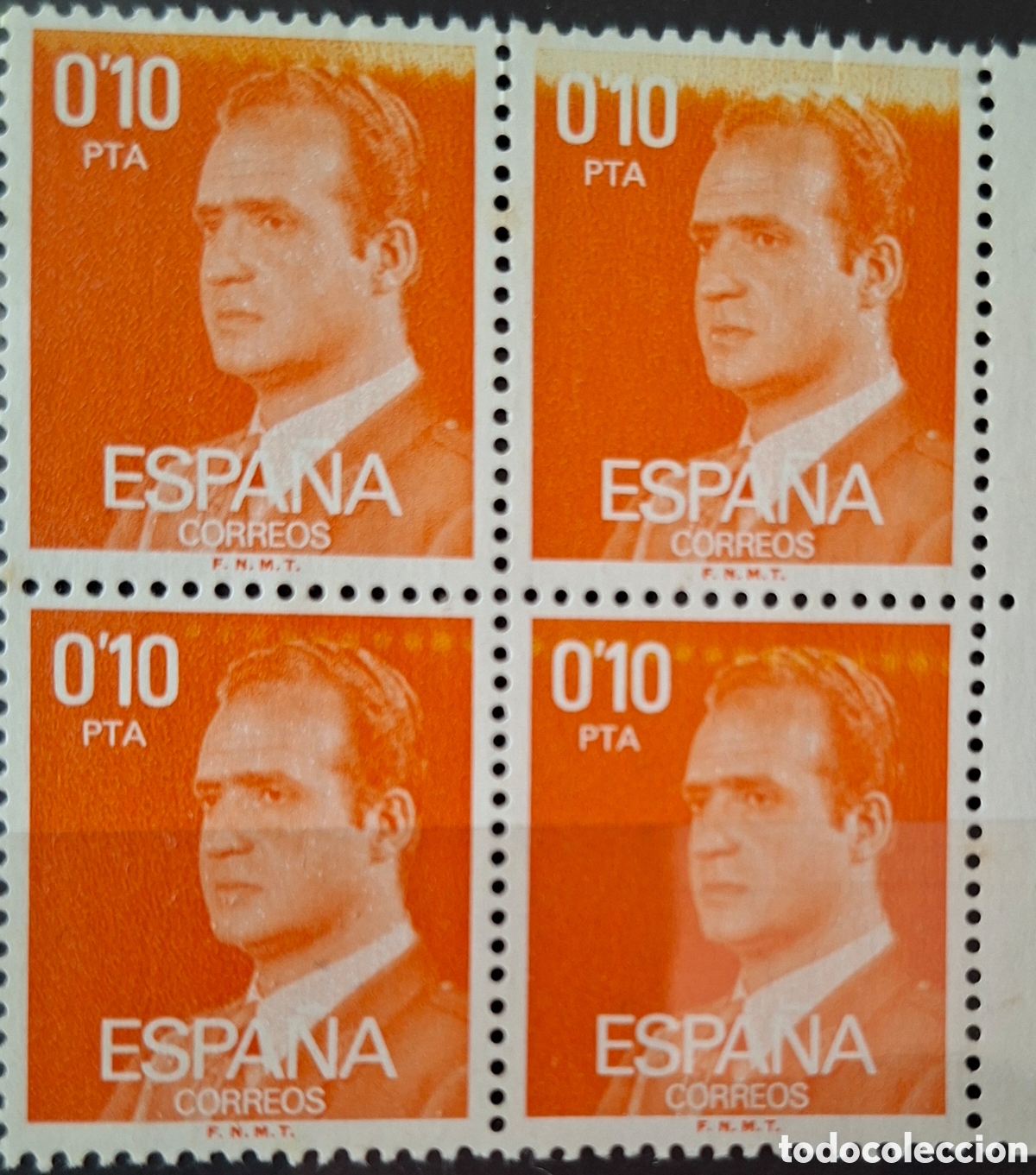 Sellos: Espa&ntilde;a variedades Juan carlos error Bloque de 4 nuevos**