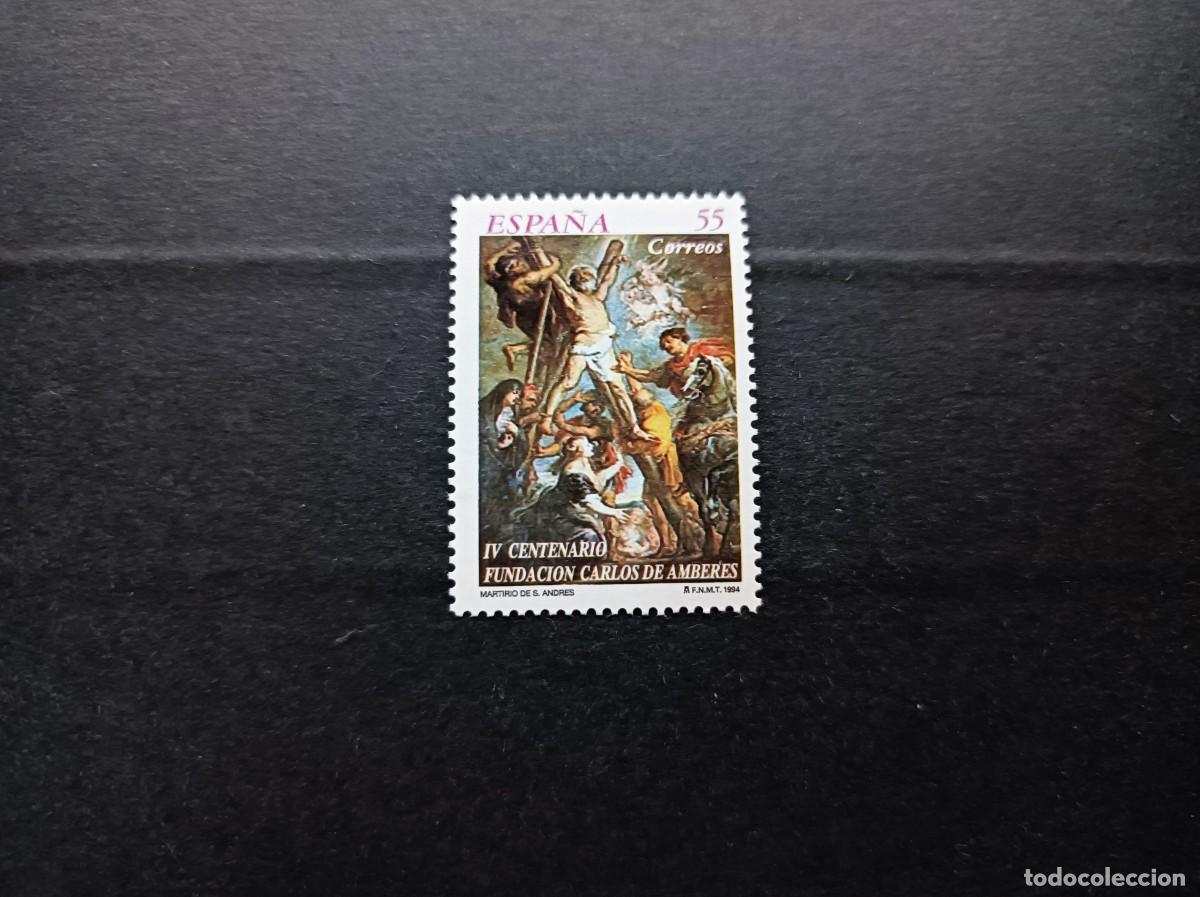 Sellos: Sello nuevo. IV Centenario Fundaci&oacute;n Carlos de Amberes. 29 Abril 1994. Edifil 3298.