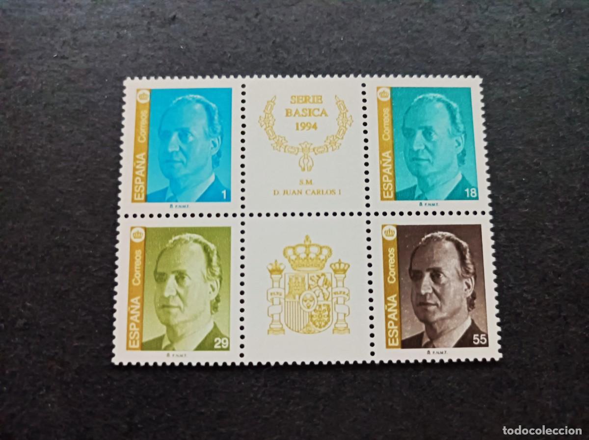Sellos: Sellos nuevs. Bloque. Serie B&aacute;sica Rey Juan Carlos . Enero de 1994. Edifil Bloque 3305/08.