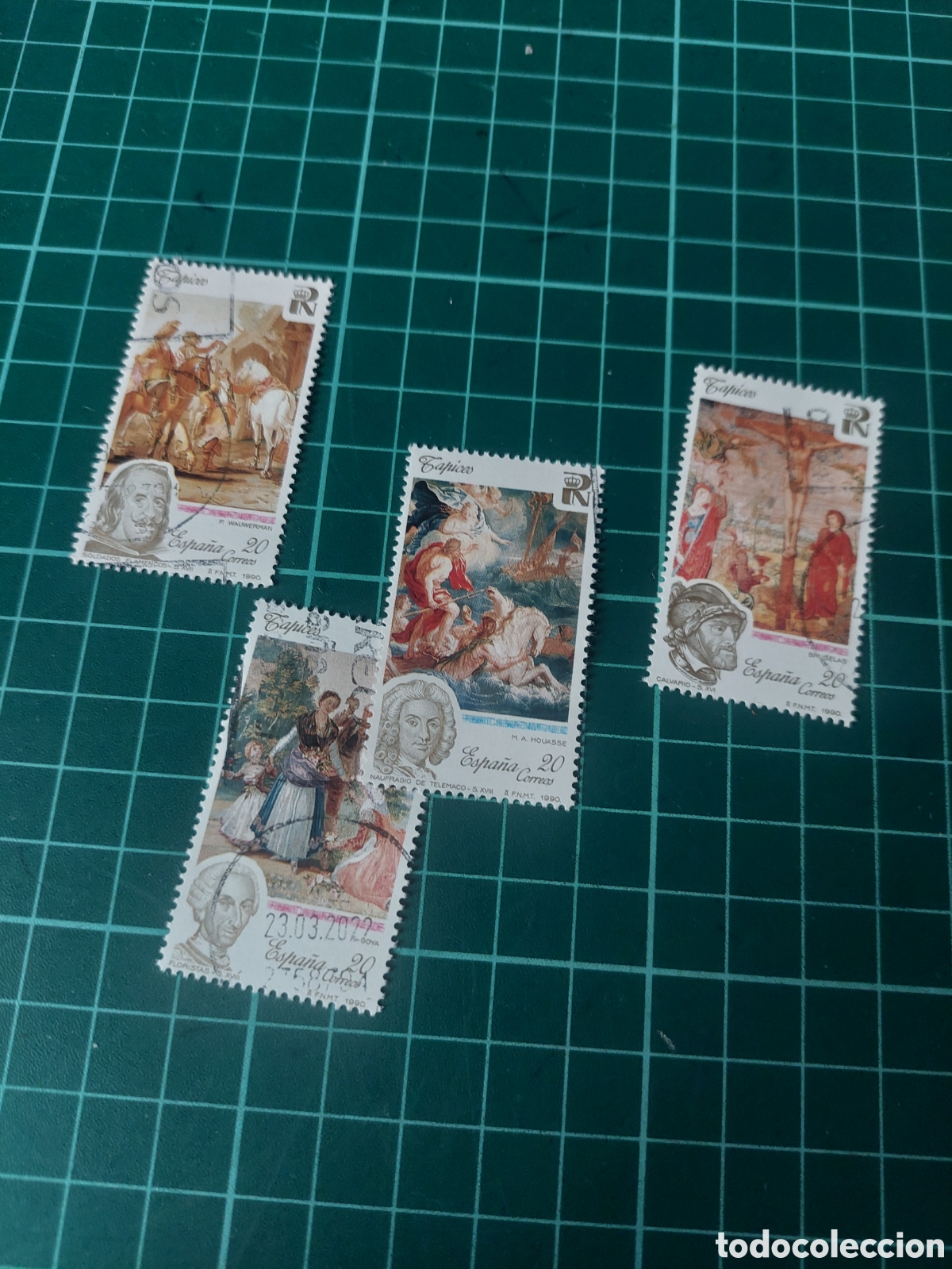 Sellos: 1990 patrimonio tapices edifil 3090 usados lujo