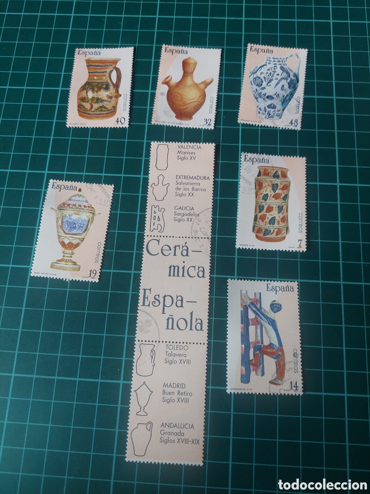 Sellos: 1987 CER&Aacute;MICA ESPA&Ntilde;OLA EDIFIL 2891/6