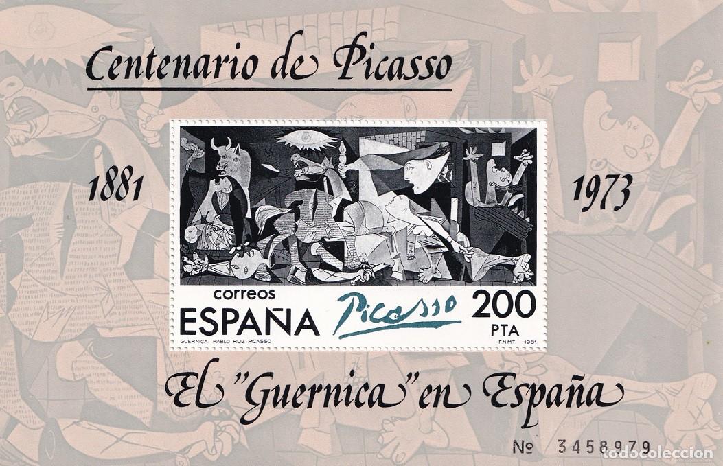 Sellos: HB Espa&ntilde;a 1981 - Centenario de Picasso 1881-1981 El Guernica en Espa&ntilde;a - Guernica Pablo Ruiz Picasso