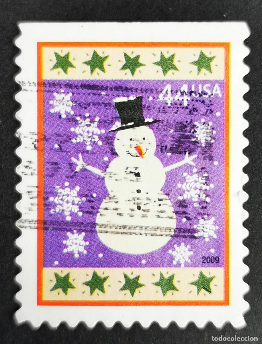 Sellos: Sello Estados Unidos U.S.A.2009,Mu&ntilde;eco de nieve navide&ntilde;o, 44 &cent; Michel US 4565BD