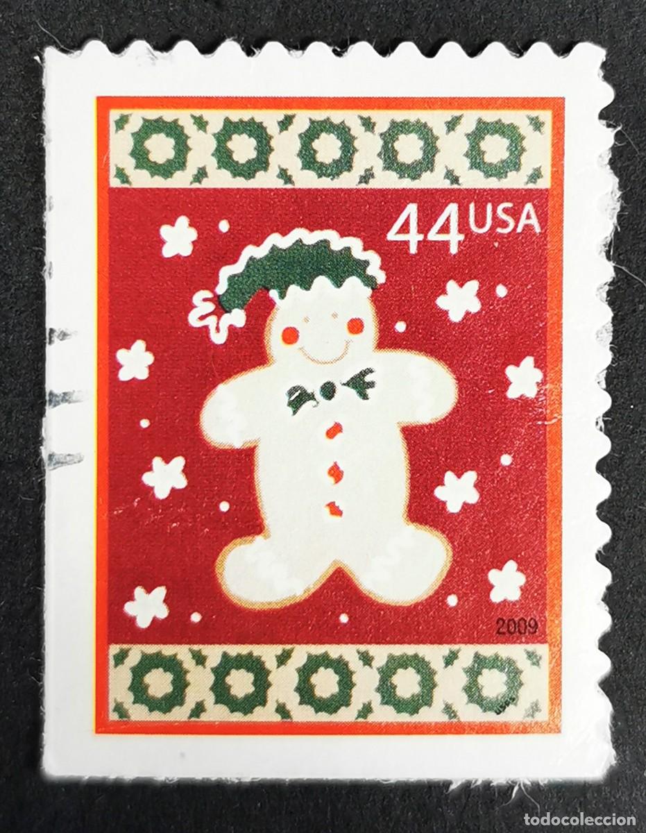 Sellos: Sello Estados Unidos U.S.A.2009,Pan de jengibre navide&ntilde;o, 44 &cent; Michel US 4566BElu