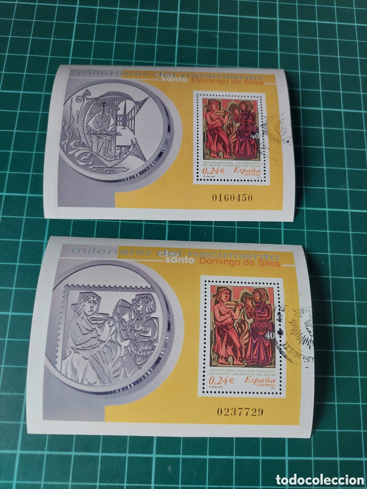 Sellos: 2000 ESPA&Ntilde;A USADOS LUJO EDIFIL 3818/19 MILENARIO MONASTERIO SILOS