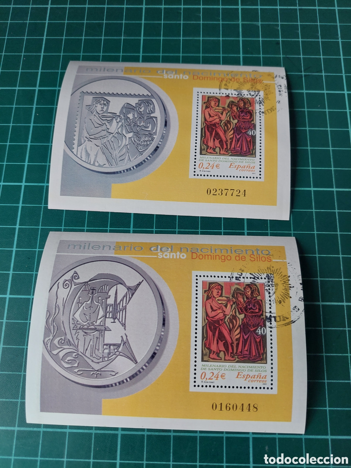 Sellos: USADOS LUJO EDIFIL 3818/19 MILENARIO MONASTERIO SILOS ARTE RELIGI&Oacute;N M&Uacute;SICA