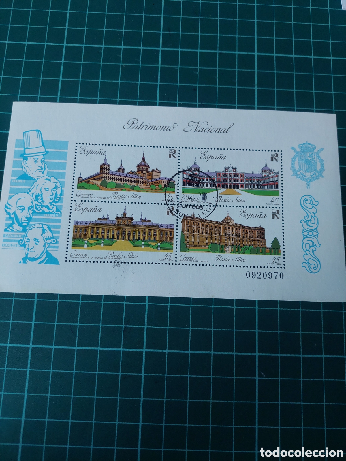 Sellos: USADOS LUJO EDIFIL 3046 PATRIMONIO NACIONAL REYES,ARQUITECTURA REALES SITIOS 1989