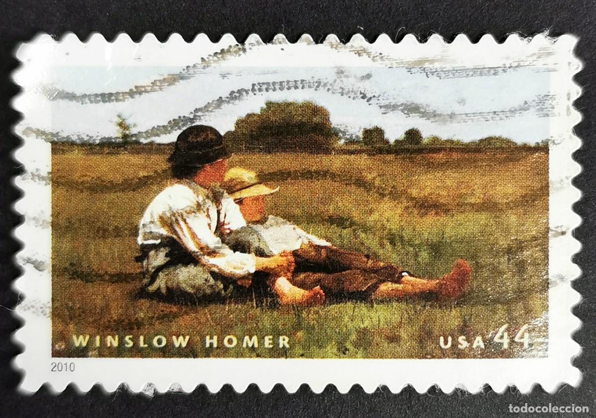 Sellos: Sello Estados Unidos U.S.A.2010,Winslow Homer, Ni&ntilde;os en un pasto, 1874, 44 &cent; Michel US 4631