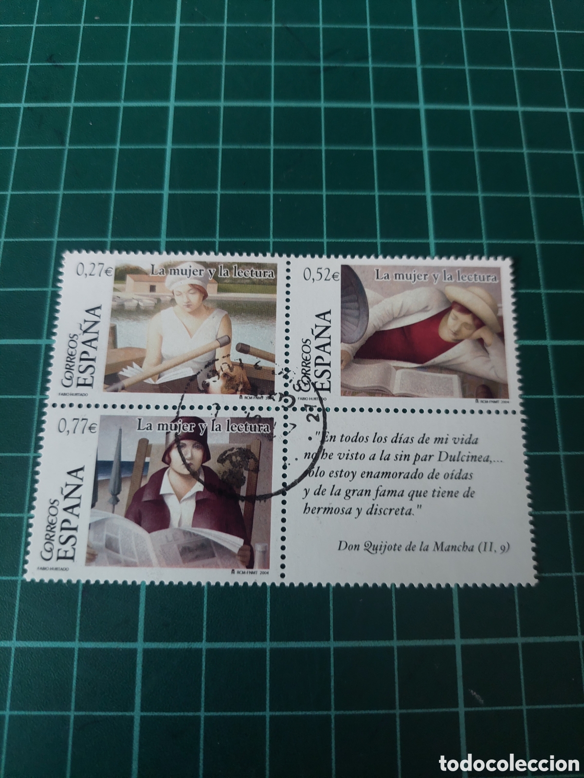 Sellos: 1994 USADOS lujo la mujer y la lectura poes&iacute;a don quijote Mancha,moda edifil 4060 2004