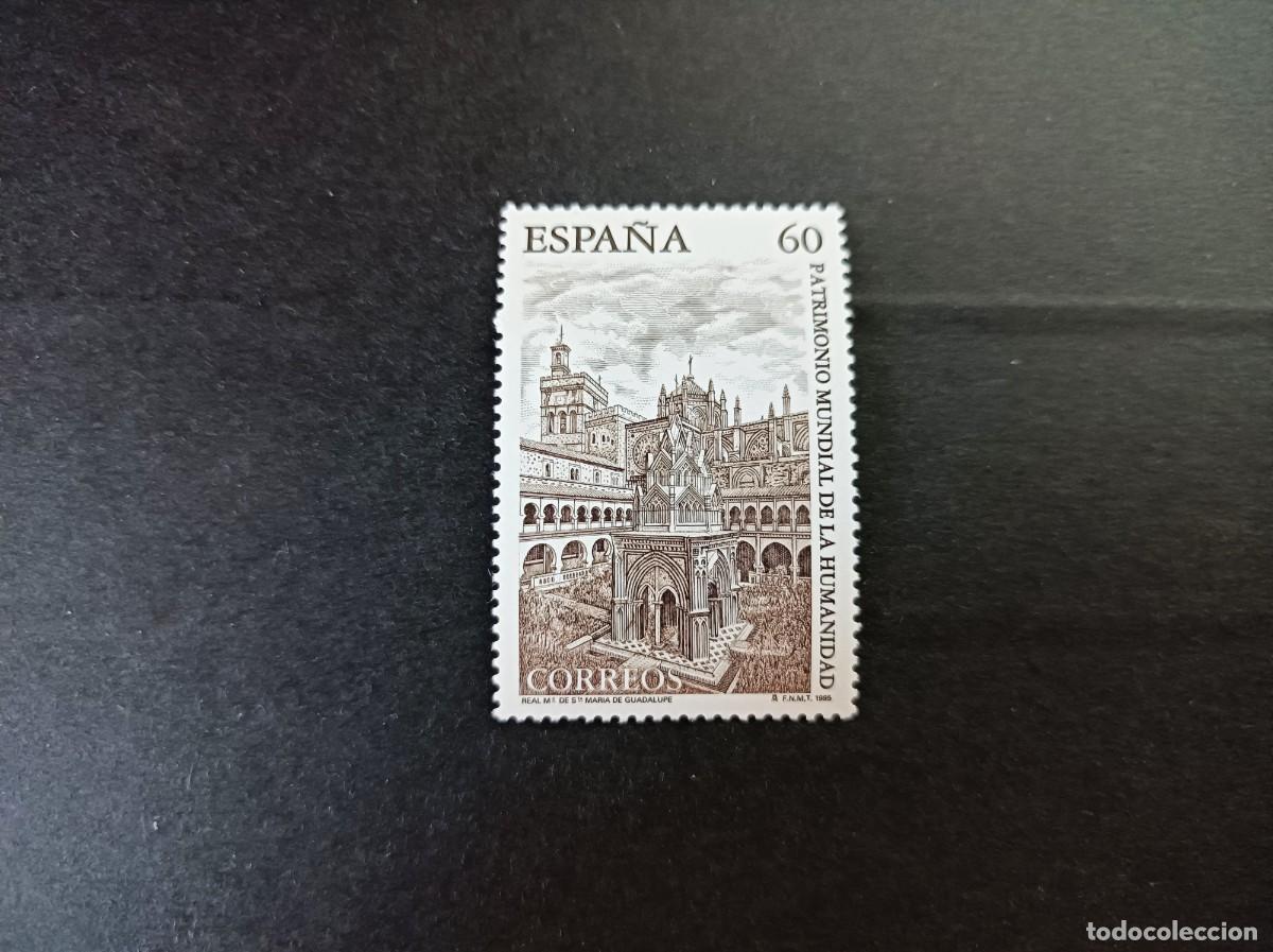 Sellos: Sello nuevo . Patrimonio Humanidad. Monasterio Guadalupe. Septiembre 1995. Edifil 3390.