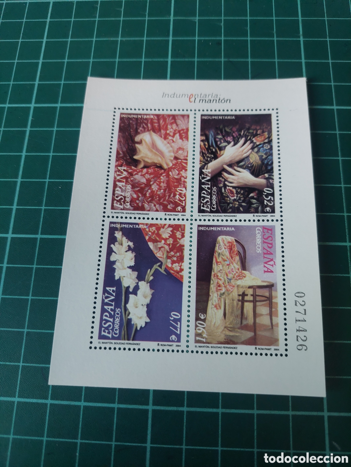 Sellos: 2004 EDIFIL 4076 NUEVOS MANTON DE MANILA MODA ESPA&Ntilde;A FLIRES,SILLA ,CONCHA MARINA