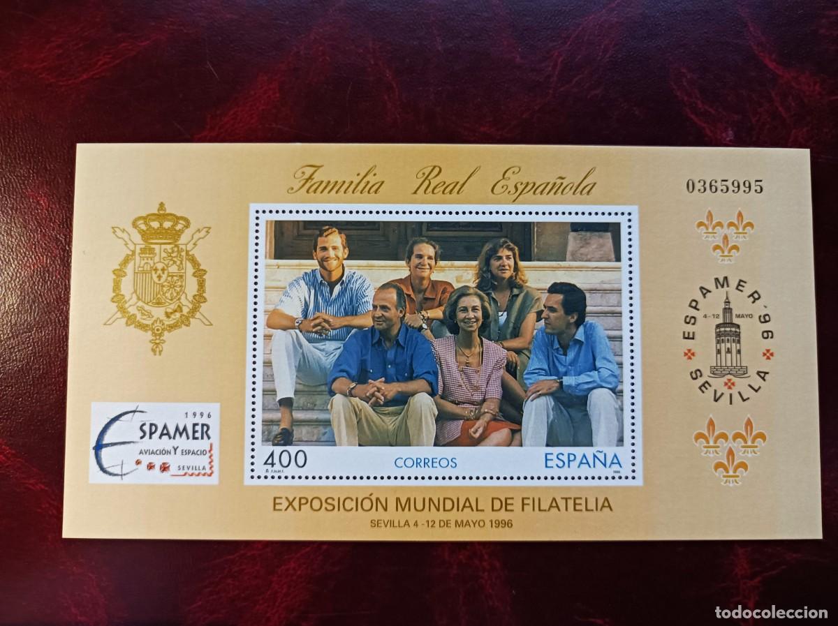 Sellos: Sello nuevo. Espamer&acute;96. Familia Real en Marivent (Mallorca) 4 Mayo 1996. Edifil 3428SH