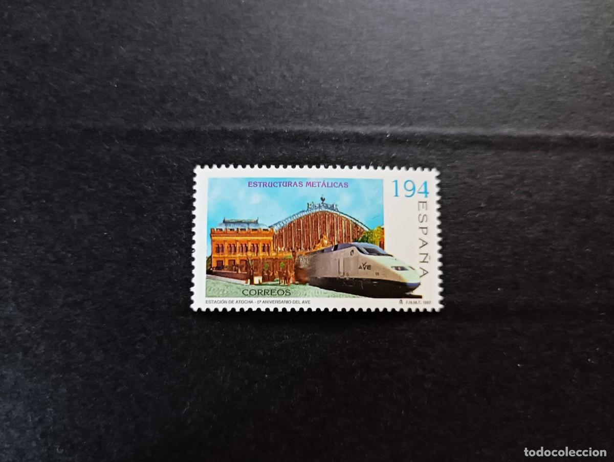 Sellos: Sello nuevo. Estacion de Atocha (Madrid). 5&ordm; Aniv&ordm; del AVE. 22 Abril 1997. Edifil 3480.