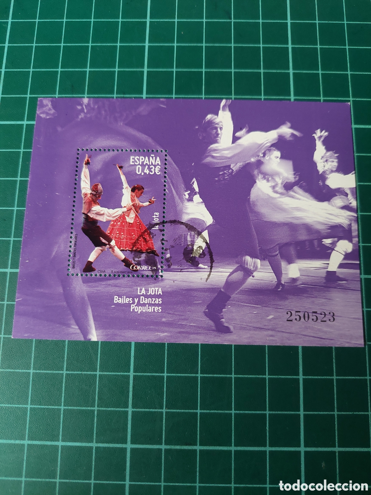 Sellos: 2009 EDIFIL 4516 USADA LUJO HOJA BLOQUE Bailes y danzas populares jota musica