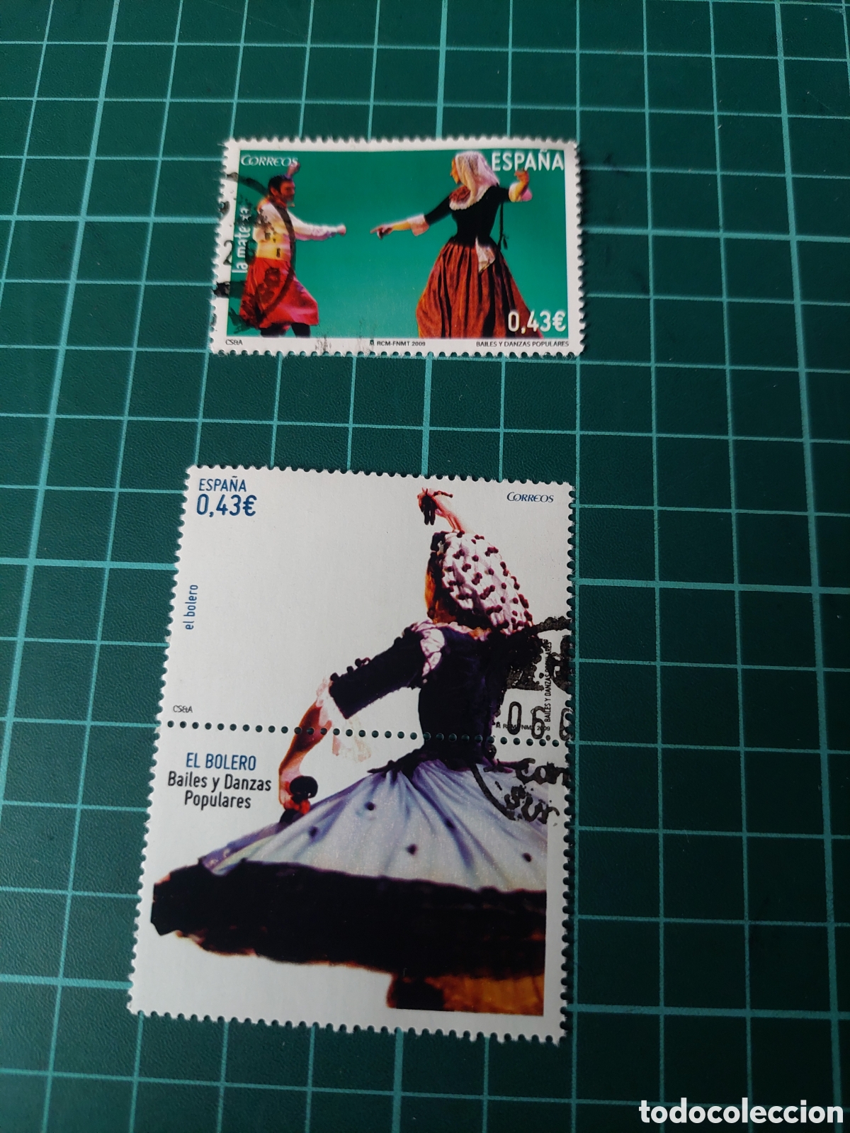 Sellos: 2009 El bolero danzas y bailes populares moda y m&uacute;sica usados lujo ,mateixa baile
