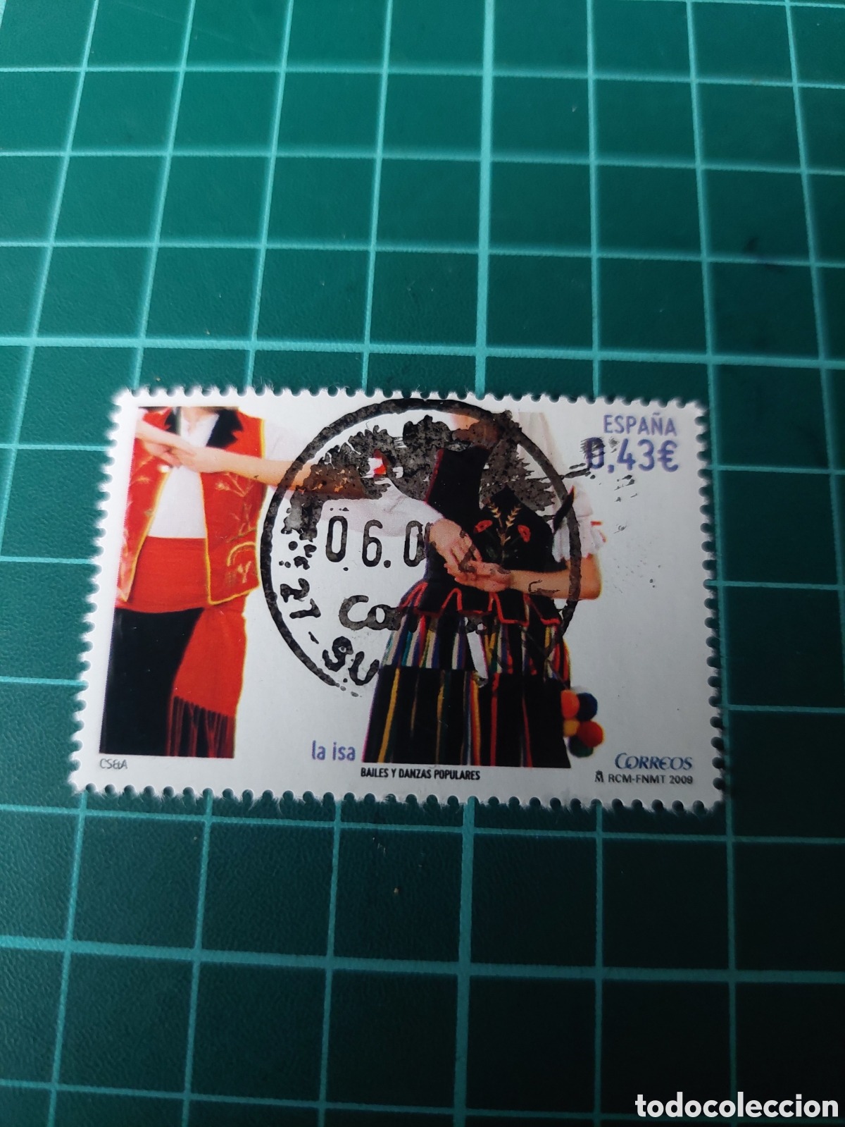 Sellos: LA ISA BAILES Y DANZAS POPULARES 2009 EDIFIL 4485 USADA LUJO MODA Y M&Uacute;SICA