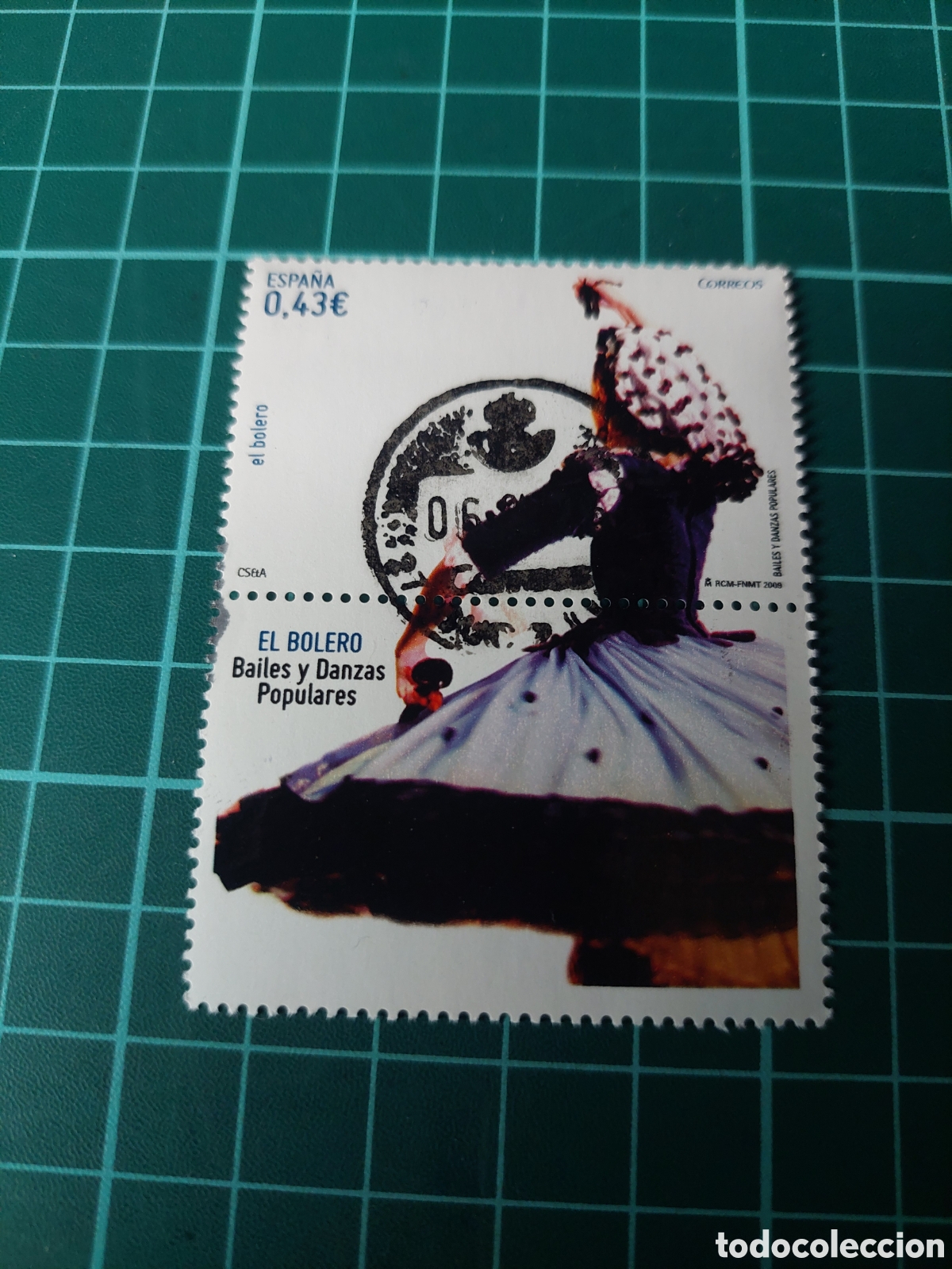 Sellos: El Bolero bailes , danzas de Espa&ntilde;a edifil 4489 usado lujo o nuevo solicita faltas m&uacute;sica,moda